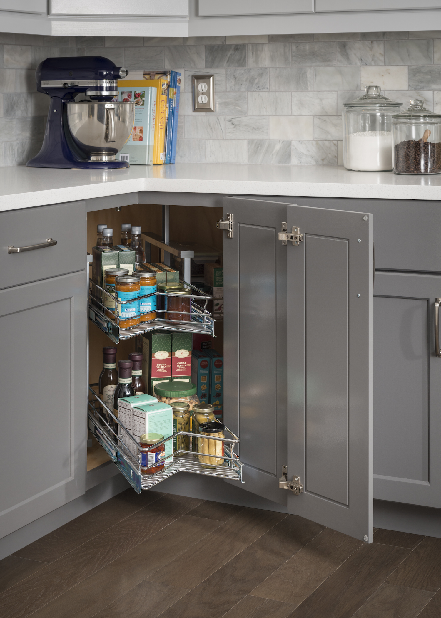 Unique Corner Kitchen Cabinet Storage for Large Space