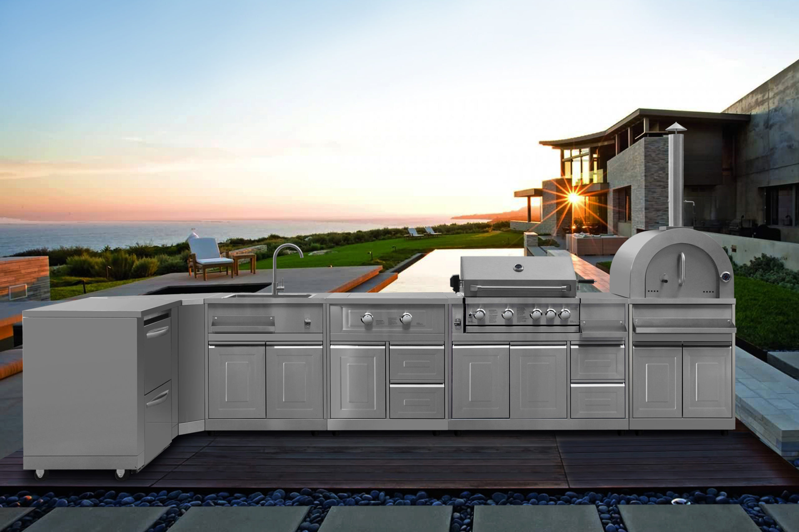 Thor Kitchen Debuts Pro Style 8 Piece Modular Outdoor Kitchen Suite Kbis