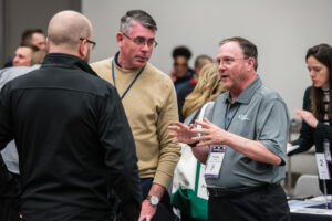 Professionals networking at Shark! Matchmaking event at KBIS 2023