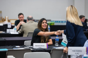 Professionals networking at Shark! Matchmaking event at KBIS 2023