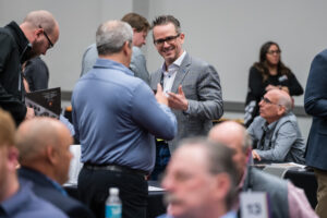 Professionals networking at Shark! Matchmaking event at KBIS 2023
