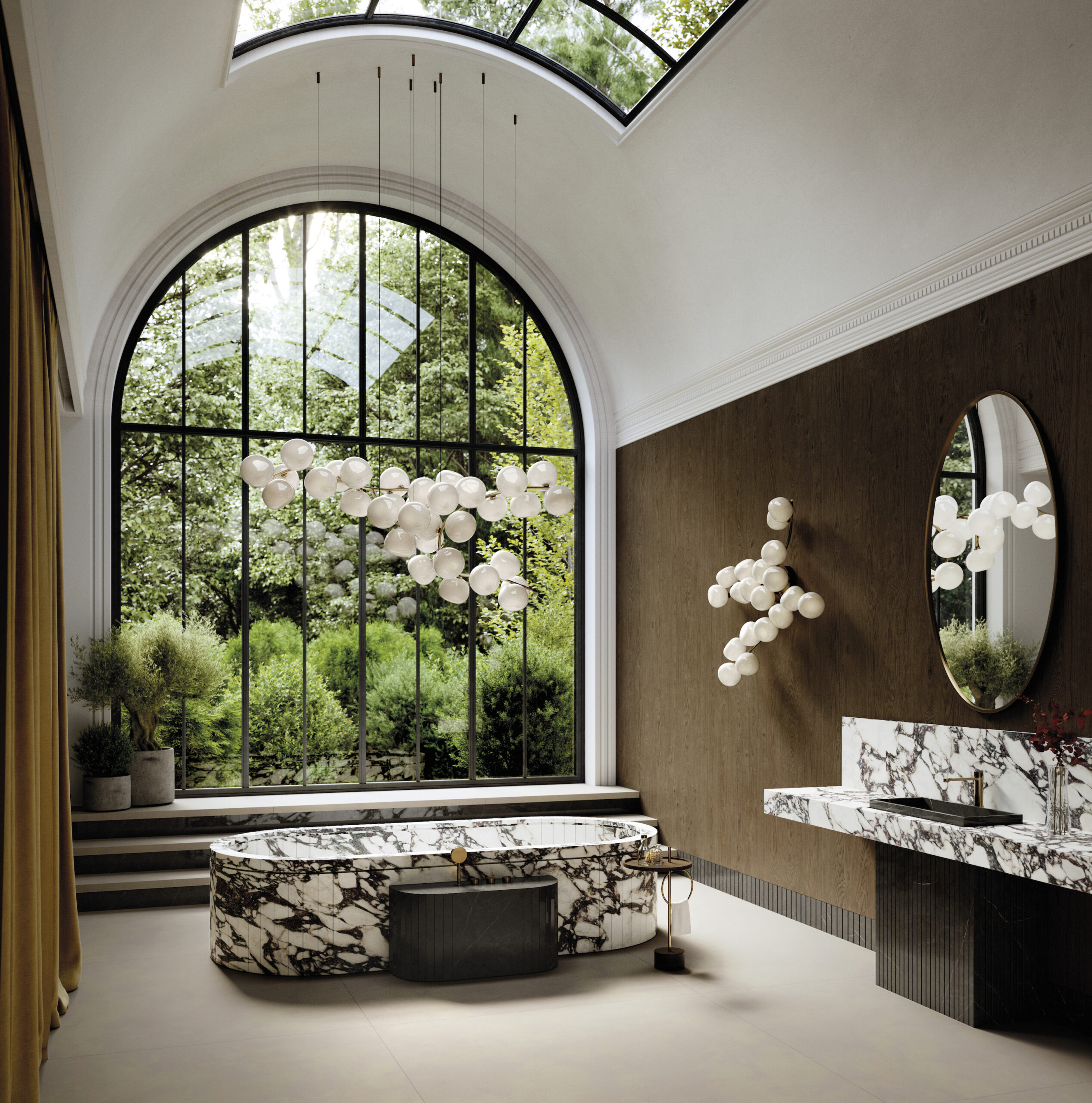 Beautiful bathroom provided by KBIS exhibitor, Porcelanosa