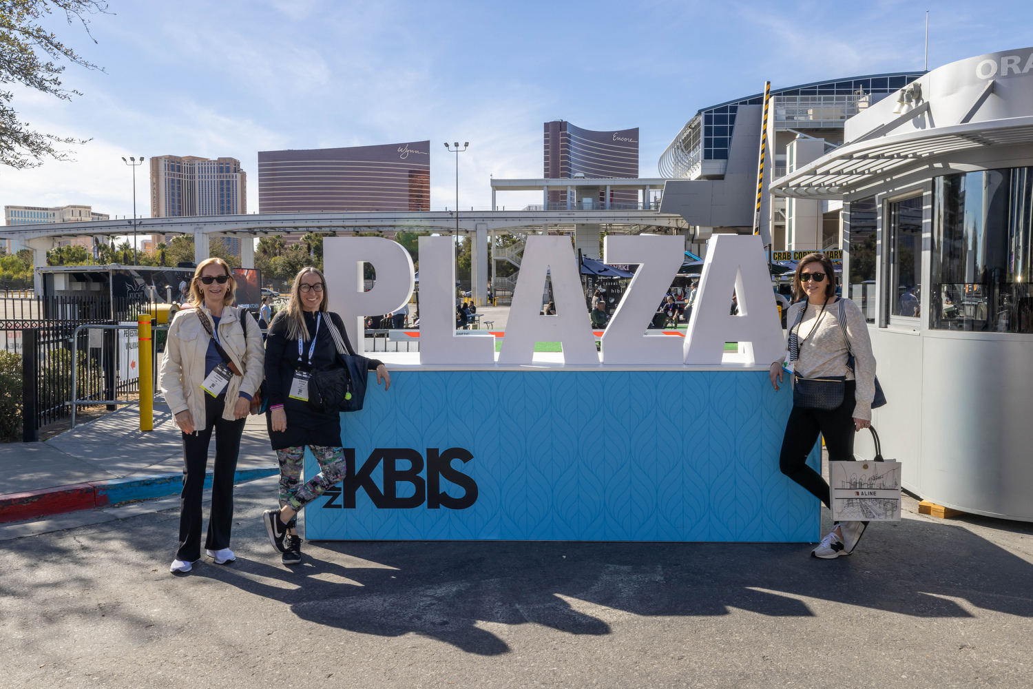 Attendees check out the inside of Lutron's Tiny Home at The Plaza at KBIS 2024