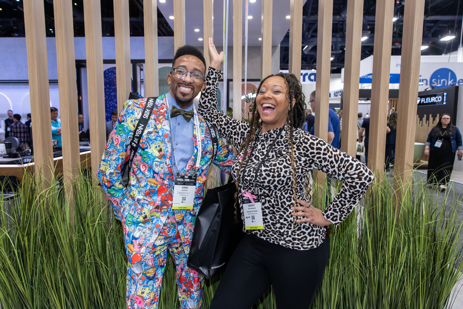 Attendee take a selfie outside of the Las Vegas Convention Center