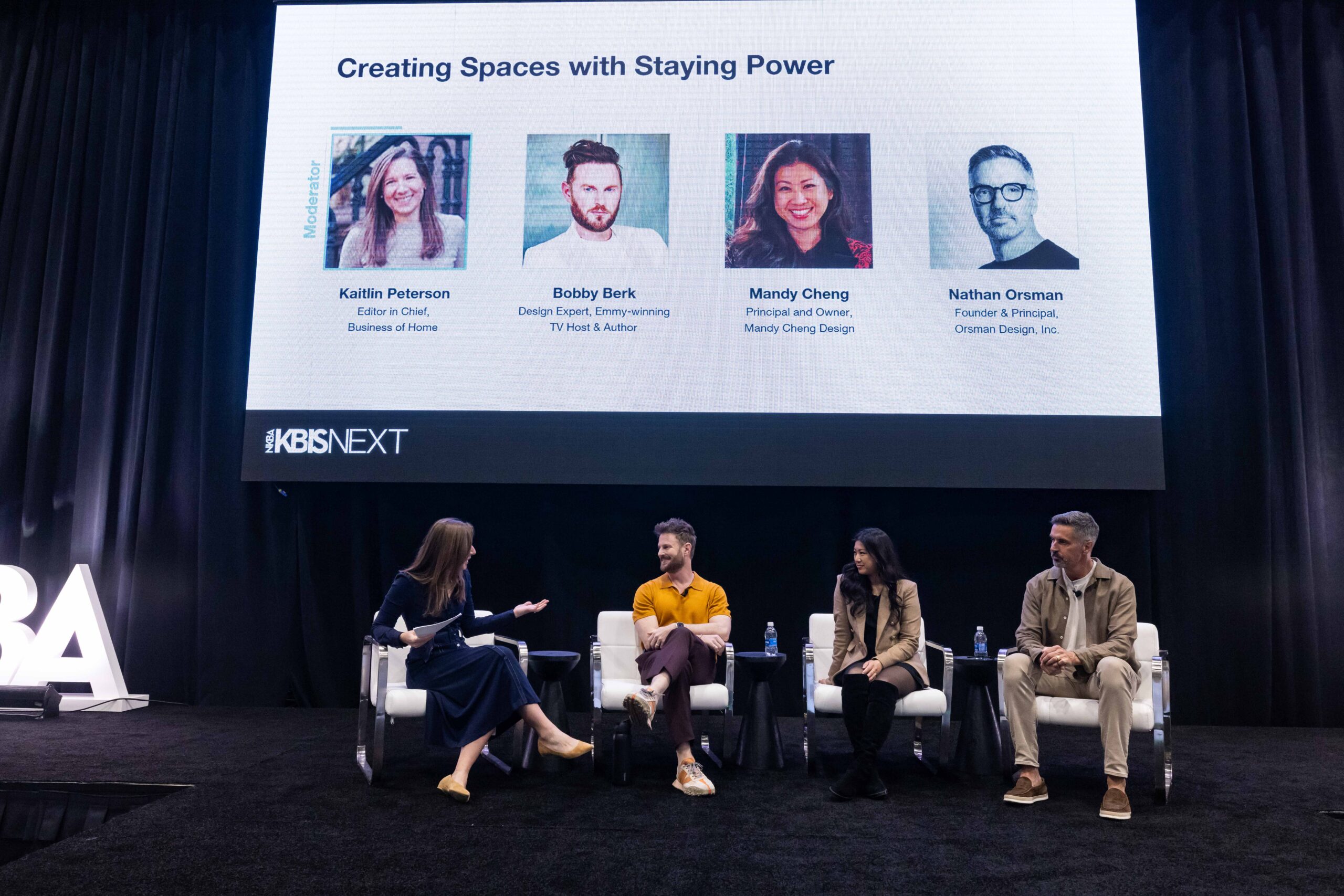 A speaker addresses the crowd at NEXTStage at KBIS 2024